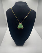 Enlightenment Chain- 18K Gold Plated Stainless Steel Necklace with Laughing Buddha Pendant